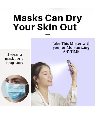 Beaushe Portable Humidifier Nano Facial Mister Steamer - Purple - Buy Online on GoSupps.com