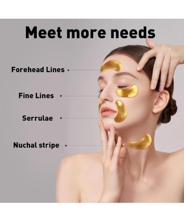 Under Eye Patches (50 Pairs) - 24K Gold Eye Patches for Puffy Eyes Dark Circles Eye Bags and Wrinkles Collagen - Buy Online on GoSupps.com
