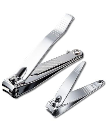 Nail Clippers Set Ultra Sharp Stainless Steel Fingernail and Toenail Clipper Cutters Travel Nail Kit for Men Women