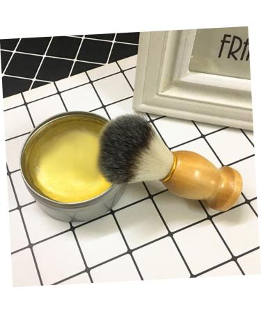 Angoily 4-Piece Stainless Steel Shaving Brush Scrubber Set for Men | Goatee & Beard Grooming Accessories | Wooden Handle & Soft Nylon Wool - Buy Online on GoSupps.com
