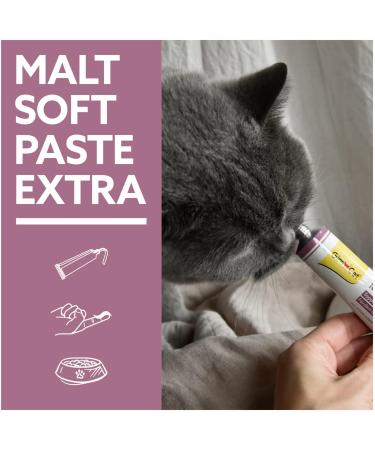 GimCat Malt-Soft Paste Extra - This anti-hairball cat snack aids passage of hairballs - 1 tube (1 x 50 g) 50 g (Pack of 1) - Buy Online on GoSupps.com