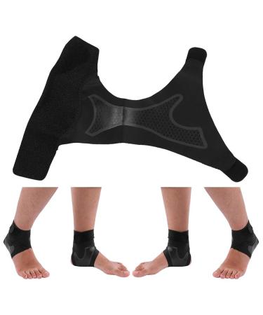 Zerone Open Heel Ankle Brace - Compression Wrap & T-Shaped Straps for Sports Fitness & Riding | Breathable Support & Stabilizer - Buy Online on GoSupps.com