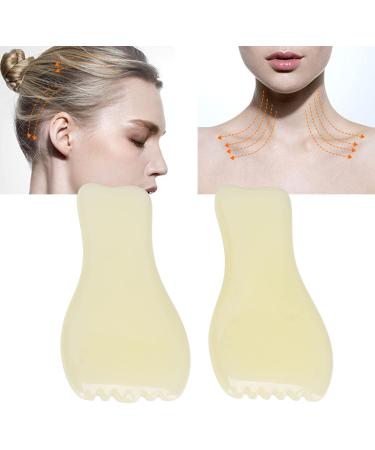 2-Piece Resin Gua Sha Plate Facial Massager | Home Salon Smoothing Skin Scraping Board - Buy Online on GoSupps.com