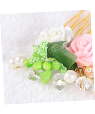 DOITOOL Wedding Hair Comb Women Hair Comb Hair Side Comb Flower Hair Comb Headgear Bride The Flowers - Buy Online on GoSupps.com