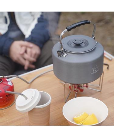 Bulin 2L Camping Kettle - Fast Heating Outdoor Gear for Boiling Water - Ultralight Portable Tea Pot for Hiking, Picnic, and Travel - Aluminum Alloy - Black - Buy Online on GoSupps.com