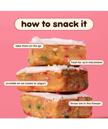 Prime Bites High Protein Brownie (12 Per Box Birthday Cake Blondie) - 19g of Protein 5g of Collagen Gluten Free Low Sugar Treat Delicious Protein Snack - Buy Online on GoSupps.com