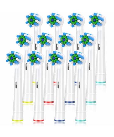 Replacement Brush Heads for Braun Oral b  Compatible with Oral-B Pro 1000/2000/3000/5000/6000 Smart and Genius Electric Toothbrush  12 Pcs