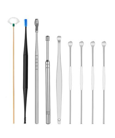 Spring Massage Set Tool Ear Wax Steel Ear Wax Stick Cleaning Stainless Pick Innovative Ear Cleaning Picking Ear B One Size