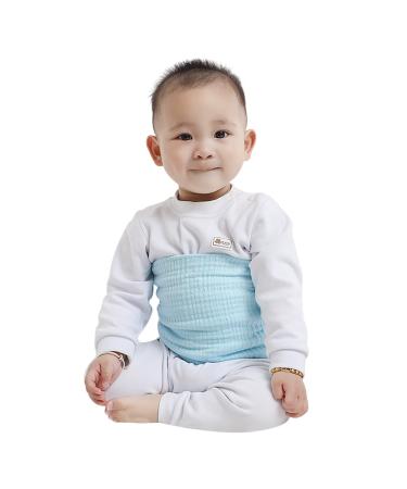 Baby Belly Button Band  Newborn Umbilical Hernia Belt Toddler Belly Cover Waist Band Infant Abdomen Navel Support Protector Blue