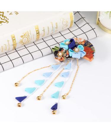 Buy Japanese Hairpin Long Tormented Hair Clip - Classic Kimono & Hanfu Hair Jewelry - Blue (1 Piece) - Buy Online on GoSupps.com