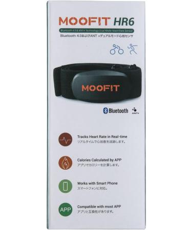 Moofit HR6 Heart Rate Knife Chest Strap - IP67 Waterproof Bluetooth/ANT+ Compatible with Wahoo Zwift Peloton & More - Buy Online on GoSupps.com