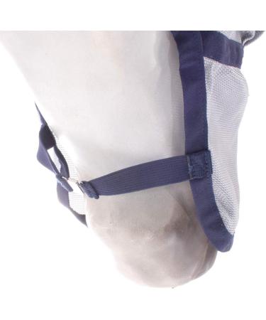Bucas Buzz-Off Extended Nose - Silver/Blue XL | Ultimate Horse Fly Protection - Buy Now! - Buy Online on GoSupps.com