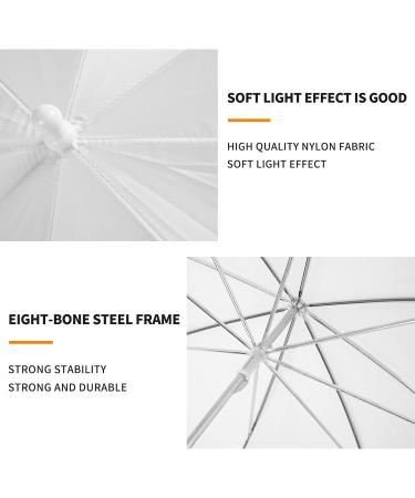 2-Pack 43-inch White Translucent Photography Umbrella Lighting Kit for Studio/Outdoor Photo and Video - (2x 43 White) - Buy Online on GoSupps.com