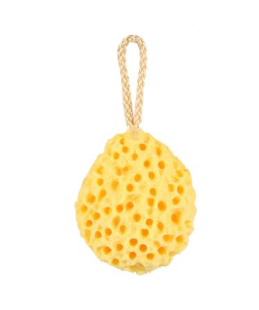 4 Colors Beauty Soft Sponge Body Shower Spa Exfoliator Washing Cleansing Scrubber Bath for Home Shower Use (Yellow)