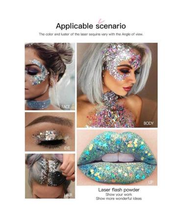Eye Glitter Eyeshadow Gel - Long Lasting Sparkling Face & Body Glitter for Festivals - 5 Stunning Shades - Buy Online on GoSupps.com