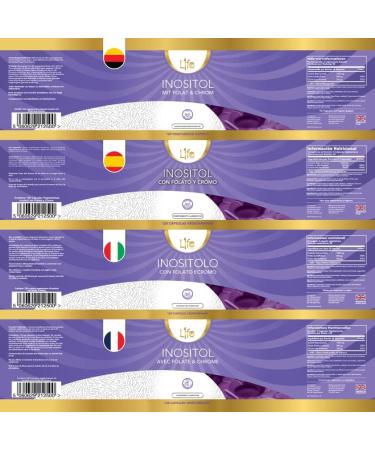 High-Dose Vegan Ln Inositol Capsules - 120mg Myo-Inositol Folate & Chrome | Gluten & Allergen-Free - Buy Online on GoSupps.com