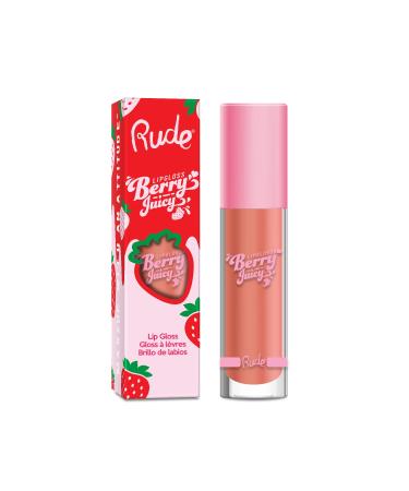 Rude Cosmetics Berry Juicy Lip Gloss - Nudist for Women - 0.14 oz Lip Gloss