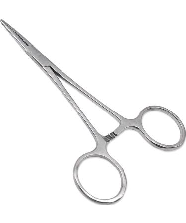 DEXSUR Precision Kelly Hemostat Forceps Locking Tweezers Clamp Silver 5.5 Inches Straight Stainless Steel 5.5 Straight