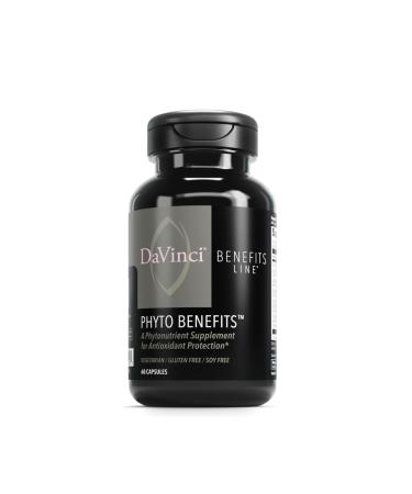 DAVINCI Labs Phyto Benefits - Supports Heart, Brain & Immune Health, GLP-1 Production & More with Curcumin, Quercetin, Green Tea & More* - Vegetarian, Gluten-Free, Soy-Free - 60 Capsules