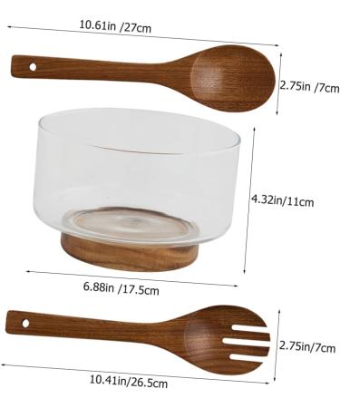 Alipis 1 Set Tableware Snack Clear Dessert Fruit Mixing Salad Fork Large Serving Spoon Storage Kitchen - Buy Online on GoSupps.com