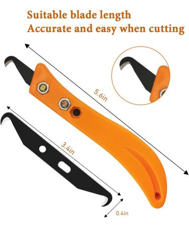 HEADLEY TOOLS Golf Grip Removal Hook Blade Utility Knife Set - 7 Hook Blades & 1 Handle - Regripping Golf Clubs - Orange - Buy Online on GoSupps.com