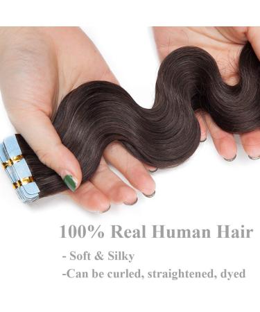 SEGO TAPE Extensions | 100% Remy Real Hair 16 inch/40cm | 20 PC Dark Brown #2 | 50g Quality Hair Extensions - Buy Online on GoSupps.com