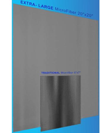 20x20 inch Extra Large Microfiber Cleaning Cloth for LCD Screens, Cameras, Binoculars - Gray (1 PCS) - Buy Online on GoSupps.com
