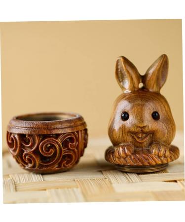 Minkissy 4-Piece Sandalwood Necklace Trailer Set | Essential Oil Ring & Rabbit Holder | Chinese Dcor Jewelry & Fragrance Bracket - Buy Online on GoSupps.com