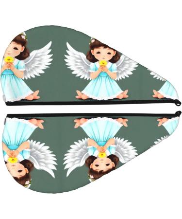 Buy Cute Angel Dry Hair Cap - Soft Super Absorbent & Elastic for Quick Drying Long Thick Hair | Ideal for Women & Girls - Buy Online on GoSupps.com