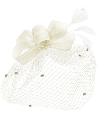 Shop FakeFace Fascinator Hats - Elegant Spring Flower Hair Clips & Accessories for Tea Parties Weddings and Church Events - Beige Women's Headgear - Buy Online on GoSupps.com