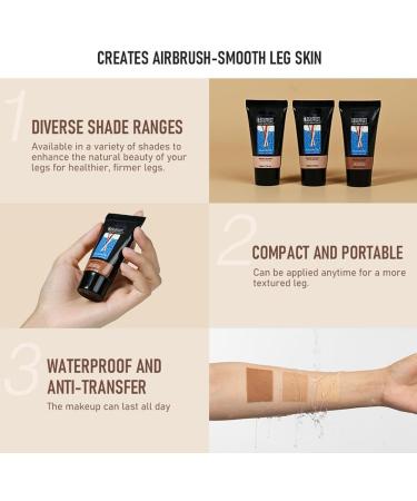  GL-Turelifes Leg Makeup Lotion Waterproof No Transmission Scar Cover Legs and Body Scar Cover Makeup Cover for Legs and Body Shiny Makeup for Women - Buy Online on GoSupps.com