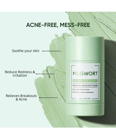 OKAY Mugwort Clay Mask Stick for Face Deeply Cleans Blackheads and Pores Reduces Excess Oil Mud Mask for Acne Treatment Soothes Skin with Mugwort Essence 1 Piece 1 Piece - Buy Online on GoSupps.com