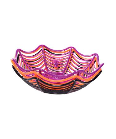 Alipis 4pcs Decorate Spider Web Fruit Bowl Halloween Food Storage Basket Fruit Dish Biscuit Fruit Basket