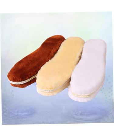 Healeved Winter Felt Shoe Insoles - 3 Pairs Plush Wool Inserts for Cold Weather Comfort - Size 38 - Buy Online on GoSupps.com