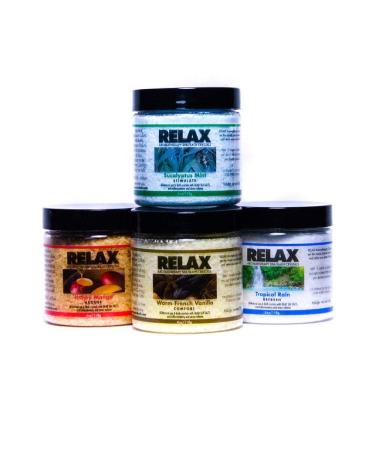 All Natural Epsom Salts (4 Pack Sample Bundle) Premium Bath Salts - Dead Sea Salts - Luxury Bath Salts Body Scrub from Relax Spa and Bath