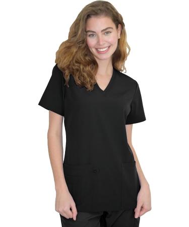 Women's Medical Nursing V-Neck Scrub Top - GT Performance - Medium - Black - Buy Online on GoSupps.com