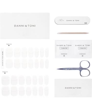 DANNI & TONI Crystal Frost French Manicure Nail Wraps - 28 Stickers - Buy Online on GoSupps.com