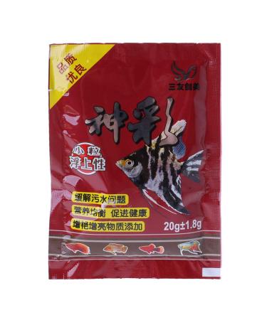 Tizuqe Small Fish Food Aquarium Feed Astaxanthin Carotene Contains for Household Nutrition Dishes Red