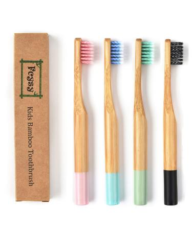 Bamboo Toothbrush Biodegradable Soft Toothbrushes- Fcysy Natural Bamboo Eco Friendly Toothbrush with Soft BPA-Free Germany Imported Spiral Nylon Bristles (Child Toothbrush)
