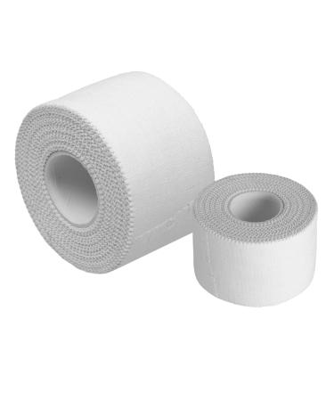 White Athletic Sports Tape Breathable Elastic Kinesiology Tape Self Adhesive Bandage Protect for Ankle Wrist and Muscle Pain 2 Roll