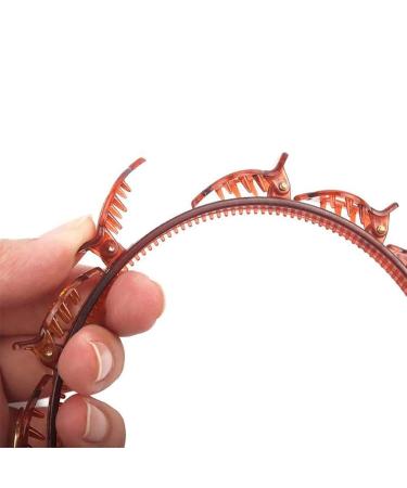 Buy Liliyuan Pony Hairstyle Hairpin - Braided Frontal Ligaments for Women | Double Layer Twist Hair Tools | Multi-Layered Hollow Woven Headband with Crocodile Clamp in Brown - International Shipping Available - Buy Online on GoSupps.com