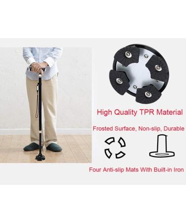 Adjustable Crutches Canes Aluminum Alloy Walking Stick Adjustable Multifunction Lightweight Non-Slip Elderly Crutch with Flashlight Handmade Smooth Sailing - Buy Online on GoSupps.com
