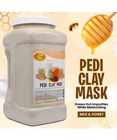 SPA REDI Clay Mask - Milk and Honey 128 Oz | Detoxifying Pedicure & Body Treatment | Deep Cleansing & Hydrating Skin Care - Buy Online on GoSupps.com