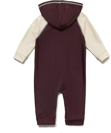 Bonverano Baby Boys Swimsuit | UPF 50+ Sun Protection | Full-Zip Hoodie | 3-6 Months Brown - Buy Online on GoSupps.com