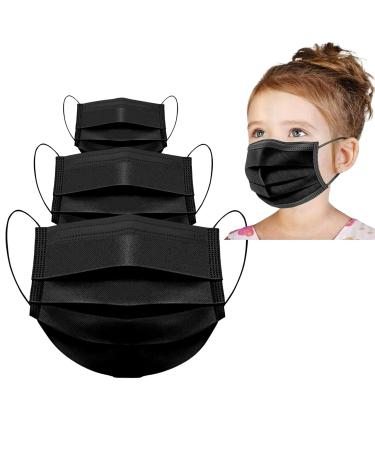 50 Black Mouth & Nose Protection Masks for Kids | CE Certified Medical Facial Masks BFE Tested 50 Pack - Buy Online on GoSupps.com