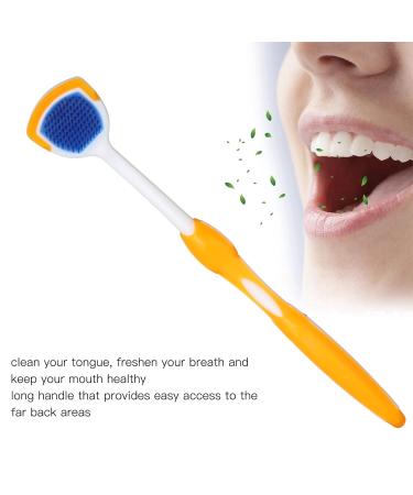 Buy 10-Piece Silicone Tongue Cleaning Brush Set - Effective Tongue Scraper & Cleaner in Orange for Fresh Breath - Buy Online on GoSupps.com