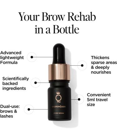 Eyebrowqueen S rum sourcils avec ingr dients pour nourrir les follicules pileux et favoriser la croissance des cheveux plus sains 5 ml - Buy Online on GoSupps.com