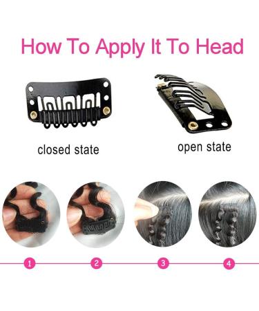 Cecycocy Kinky Curly Clip in Hair Extensions - Brazilian Remy Human Hair 3C 4A, Natural Black, 18 Inch - Buy Online on GoSupps.com