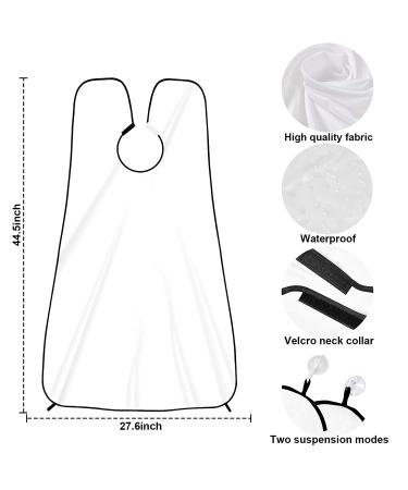 Beard Bib Beard Apron - Waterproof Beard Hair Catcher for Shaving & Trimming with Suction Cups - Best Gifts for Husband - White - Buy Online on GoSupps.com