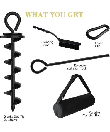 Buy EURMAX USA Spiral Dog Tensioner 4.2m - Durable Outdoor Pet Anchor - Ideal for All Pets - Hard-Wearing Black Floor Anchor - Buy Online on GoSupps.com